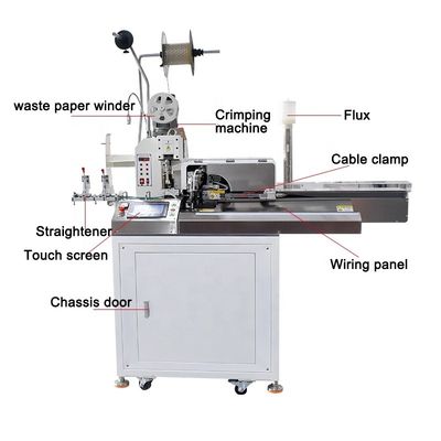 Geavanceerde automatische terminal crimping en draad snijden strippen draaien Tining Machine