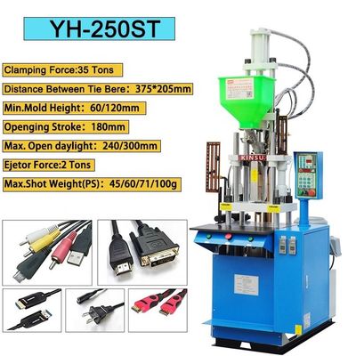Verticale YH-550ST 55t injectie gietmachine voor draad harness connector kabel insert