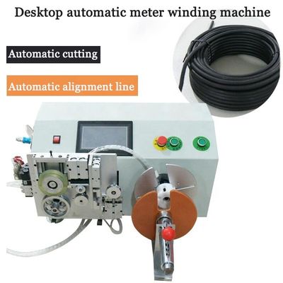 Niet-standaard ronde buitendiameter Desktop type Automatische meter Snijdraad Wikkelmachine