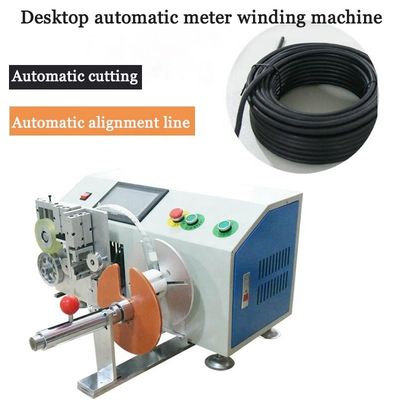 Niet-standaard ronde buitendiameter Desktop type Automatische meter Snijdraad Wikkelmachine