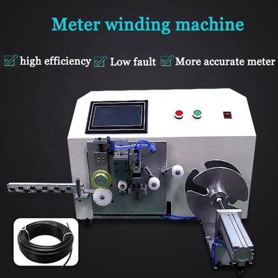 Niet-standaard ronde buitendiameter Desktop type Automatische meter Snijdraad Wikkelmachine