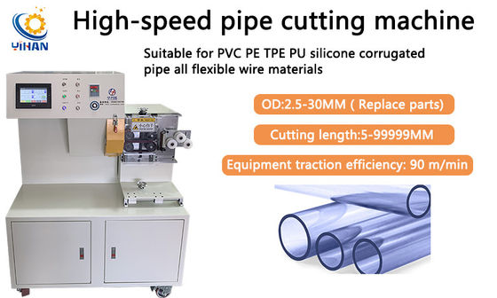 Rubber PVC cirkelbuis snijmachine met een tractie-efficiëntie van 90 m/min