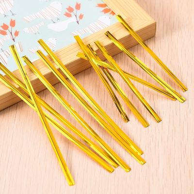 IJzeren kern Goud en zilver kabelbinding voor brood verpakking afdichting touw L 360m W 4MM
