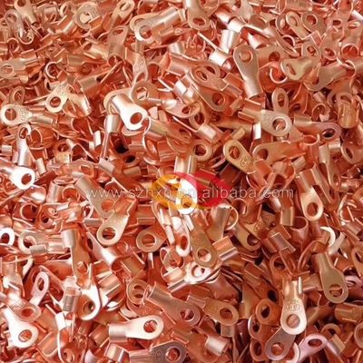 Elektrische draadverbinding met met tin bekleed koperbuis, compressie-kabel-lugs, ferrule